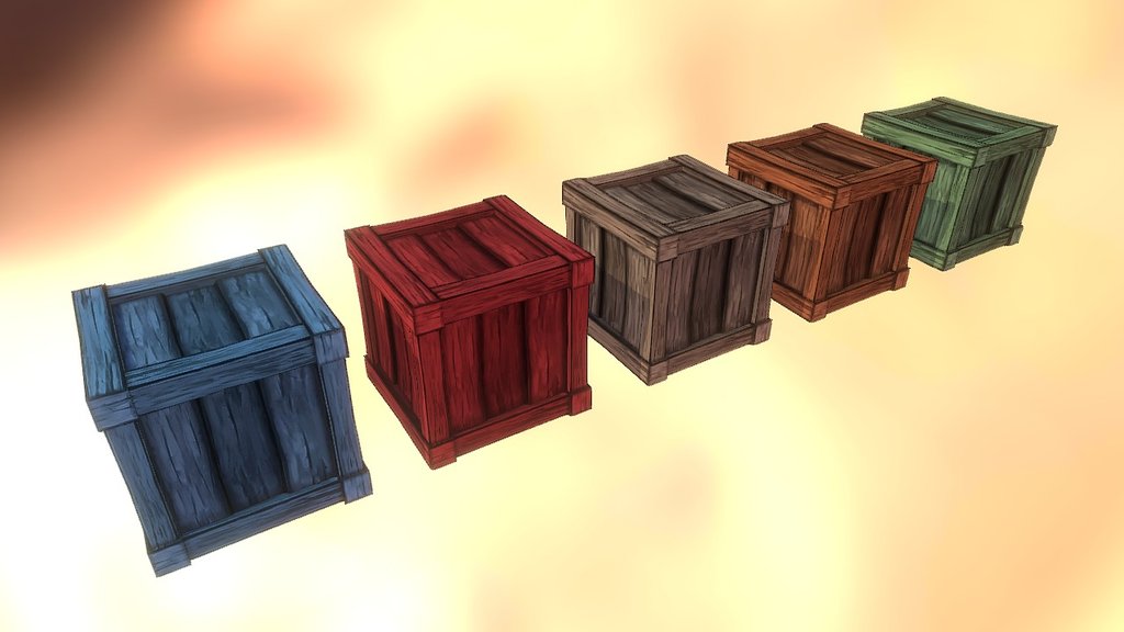Cartoon Wood Crates