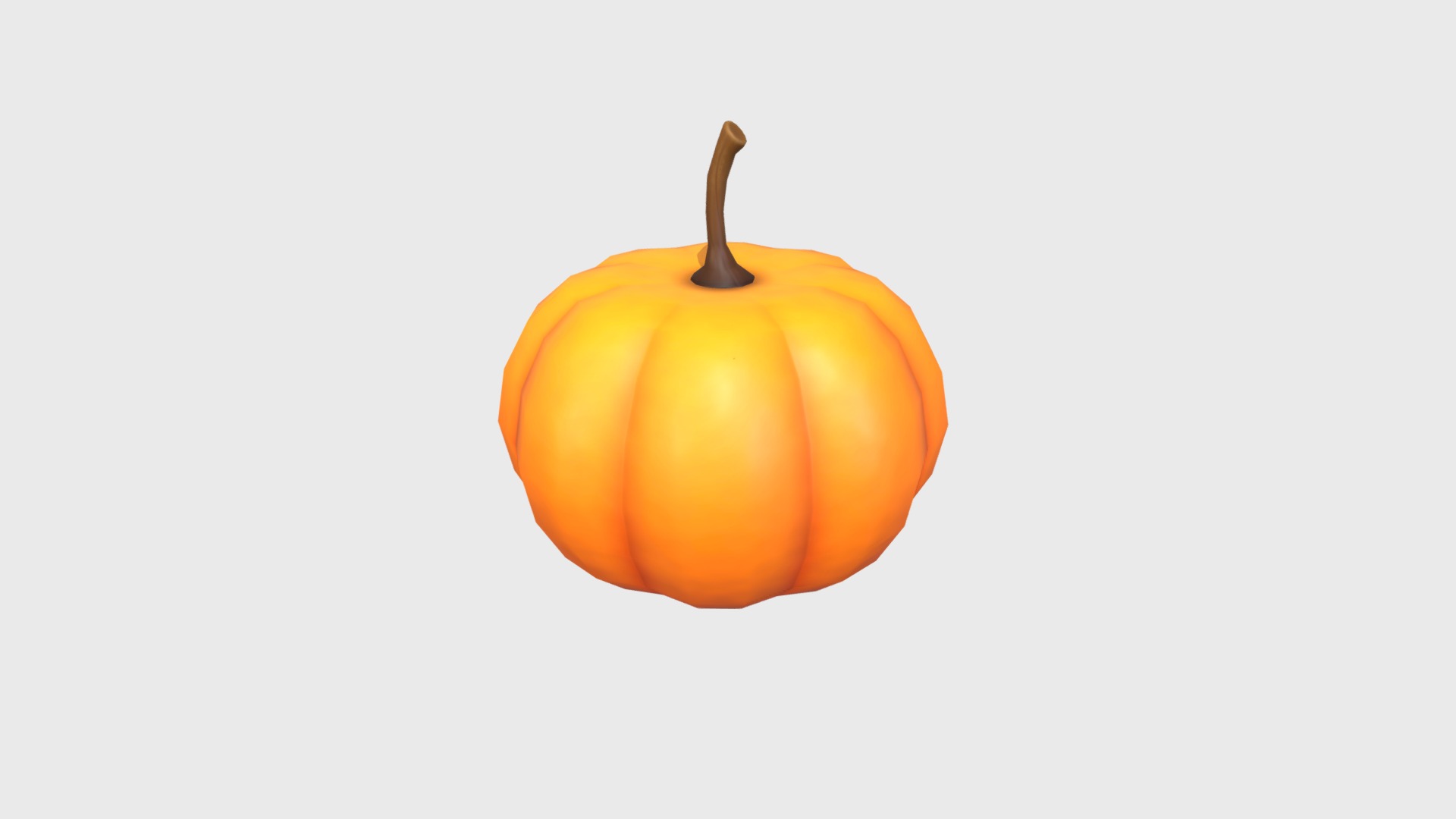 3D model Pumpkin - This is a 3D model of the Pumpkin. The 3D model is about a yellow pumpkin with a stem.