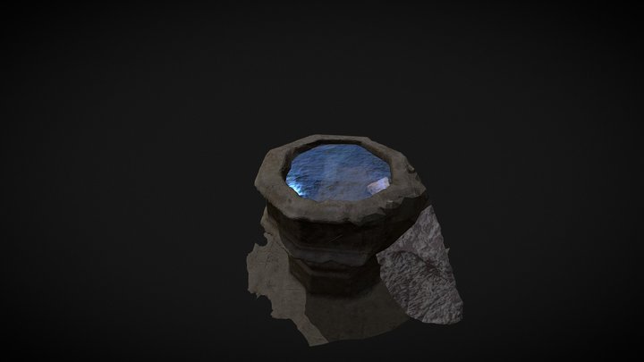 Old Stone Fountain 3D Model