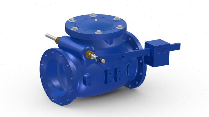 Swing Check Valve w/ Lever & Weight - Model 92LW 3D Model
