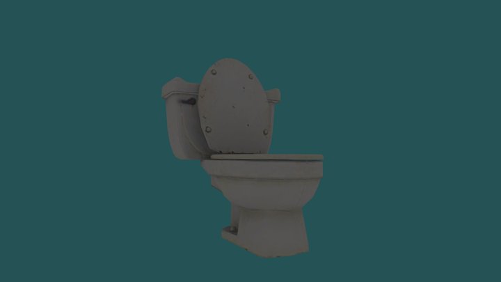 Gray Skibidi Toilet Model 3D Model