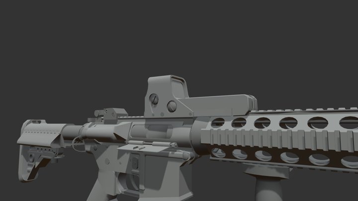 Ar15 Lpoly 3D Model