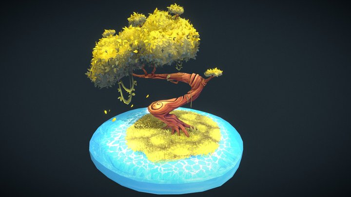 Stylized Fantasy tree 3D Model