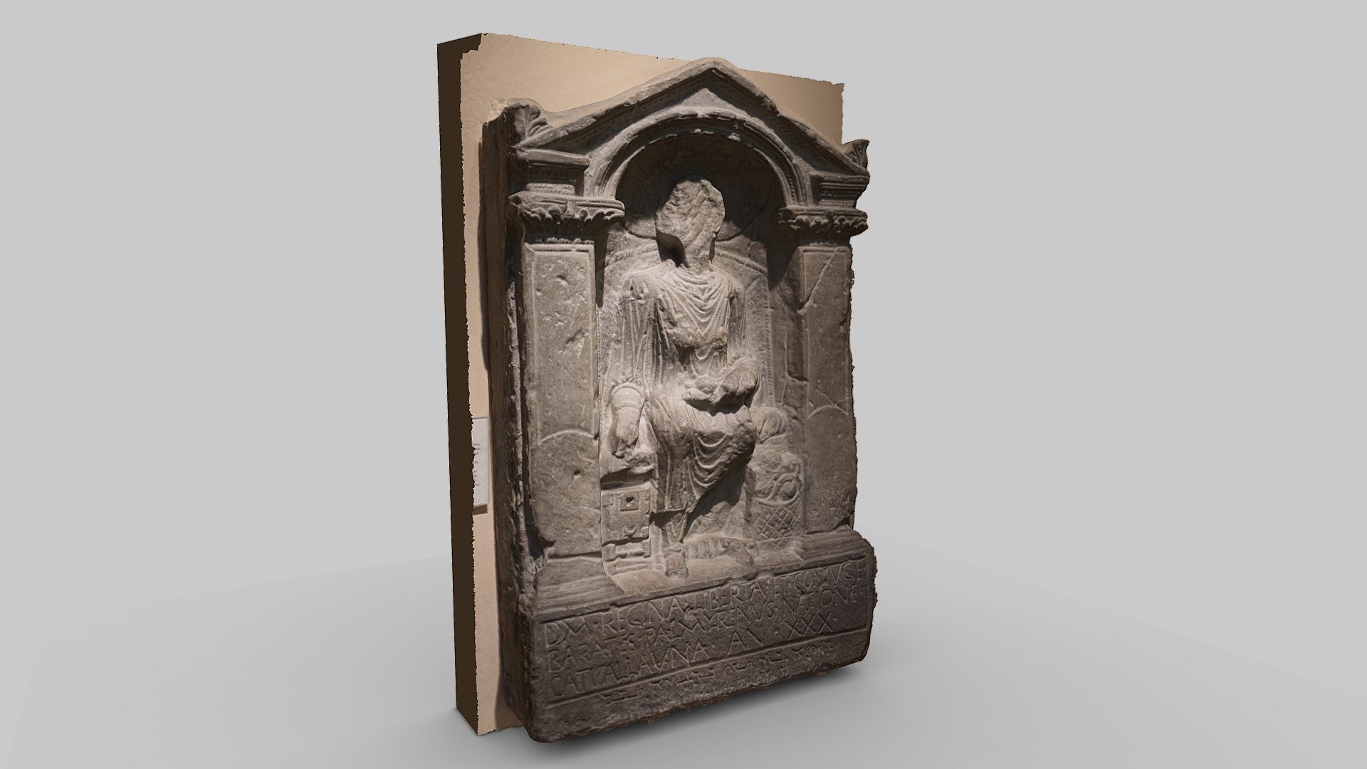 Roman Tombstone Cast — Sketchfab embed 3D viewer