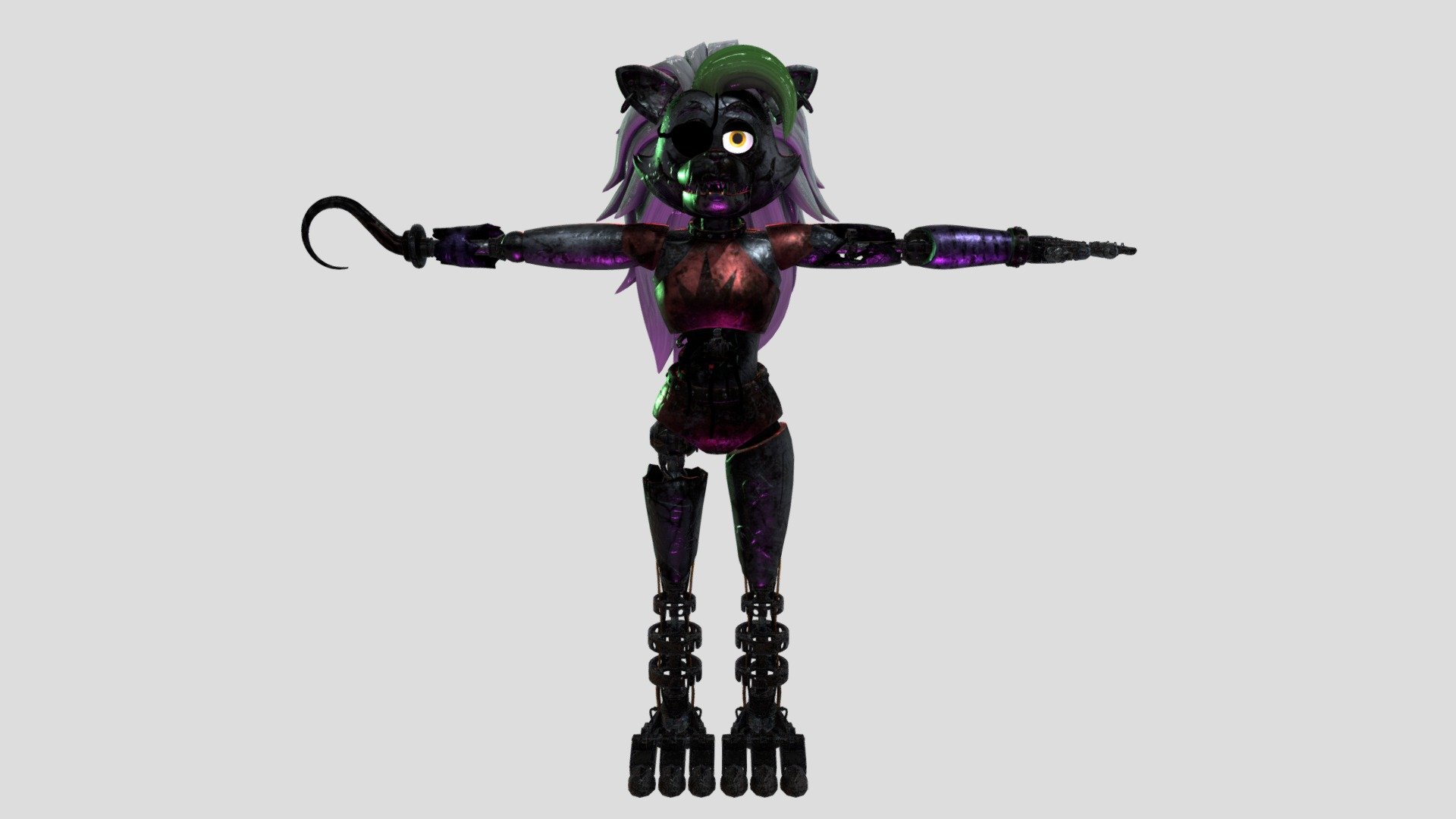 Withered Glamrock Roxy - Download Free 3D model by skylajade69 [f44cd98 ...