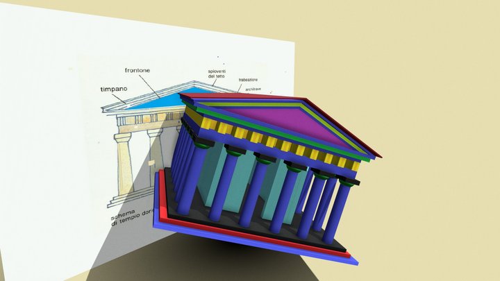 Sistema trilitico- Tempio greco 3D Model