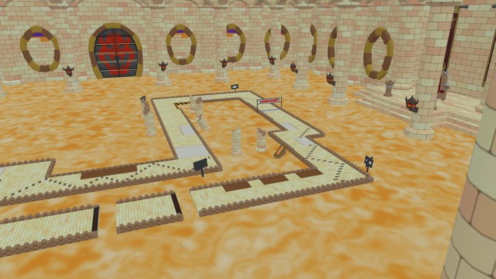 GBA Bowser Castle 1 3D Model
