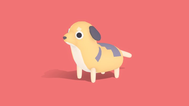 Dog - Quirky Series 3D Model