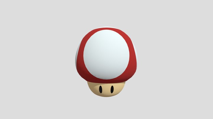 Power Up Mushroom (Blender) 3D Model