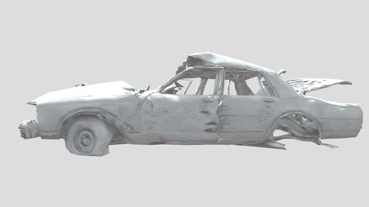 Backrooms Crashed Car 3D Model