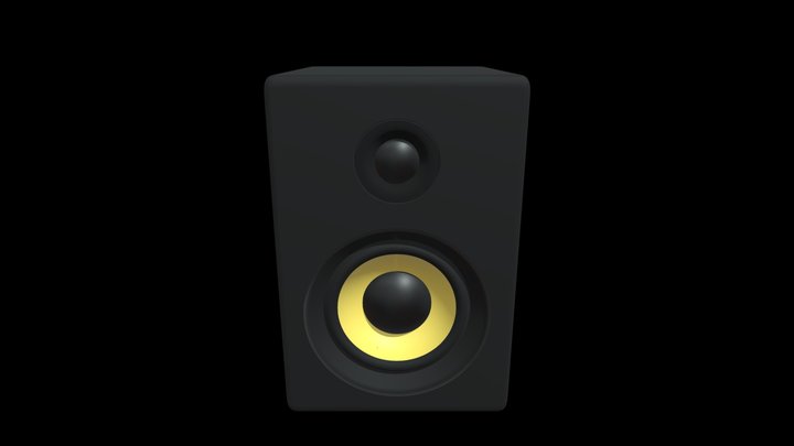 Speaker / Audio Monitor YELLOW 3D Model