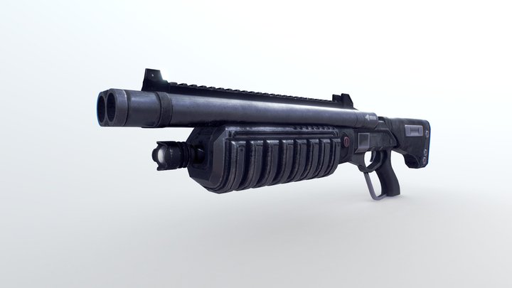 Halo Double Barrel Shotgun 3D Model