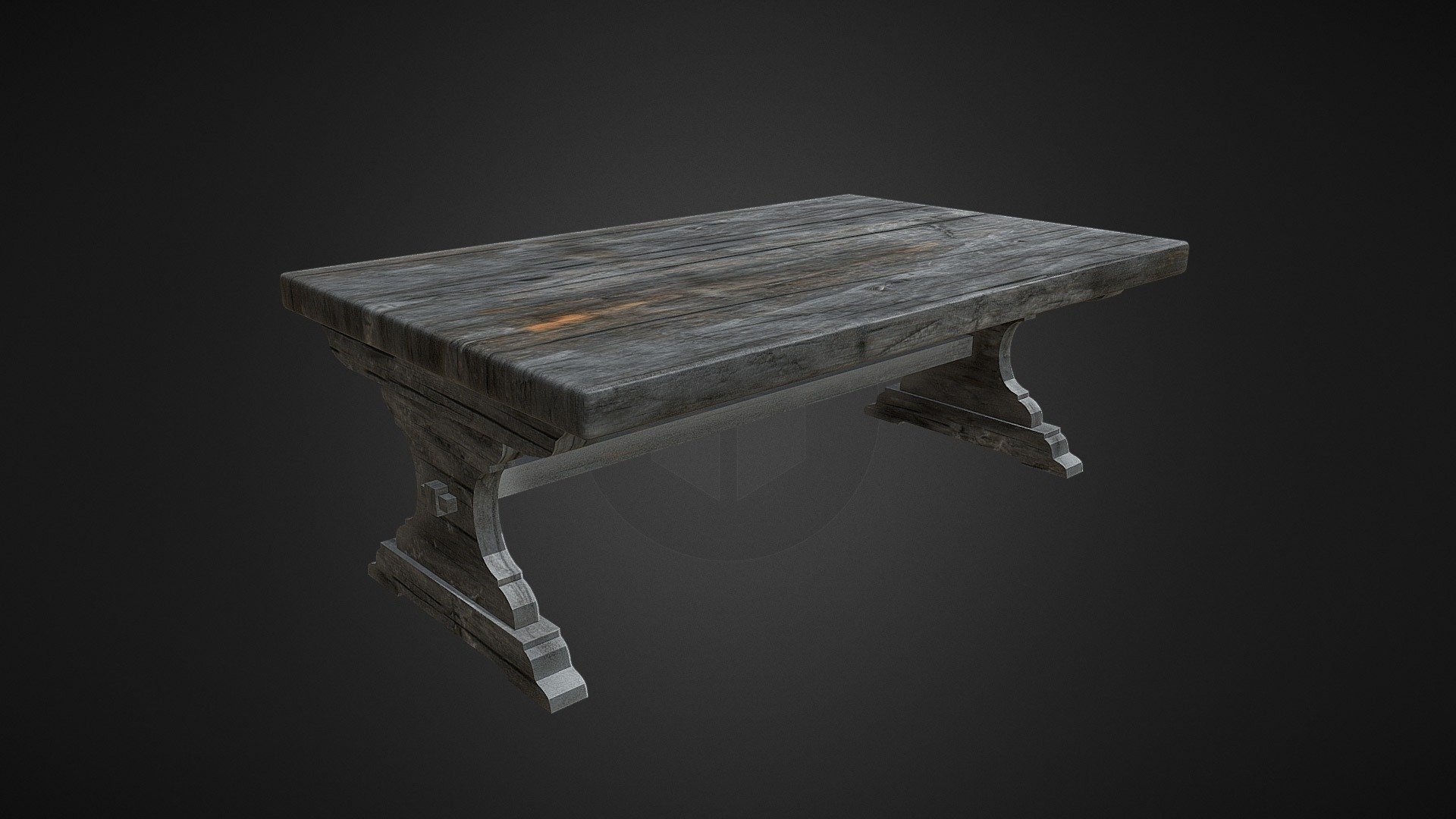 Medieval Wooden Table – Low Poly Asset - Download Free 3D model by Alex ...