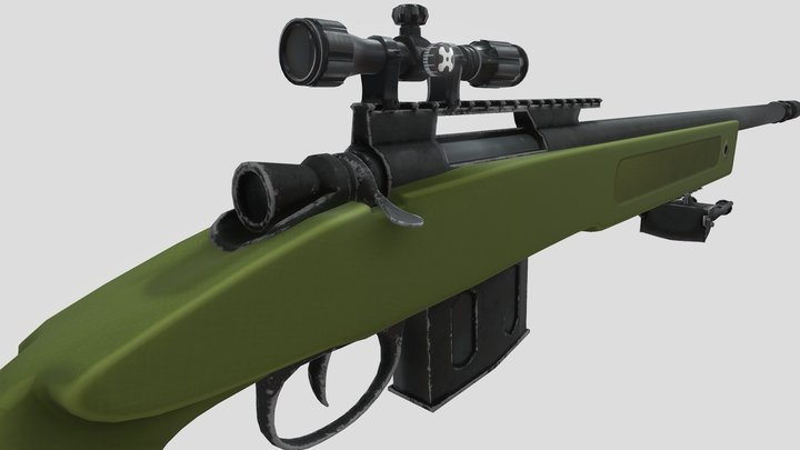 The M40A3 Rifle 3D Model
