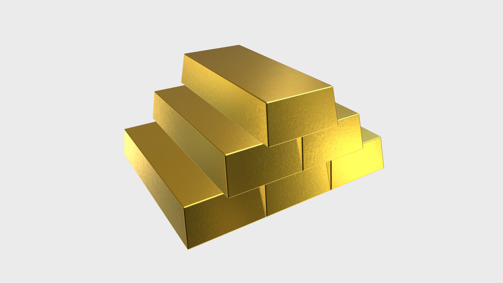 3D model Gold bars - This is a 3D model of the Gold bars. The 3D model is about a brown cube with a white background.
