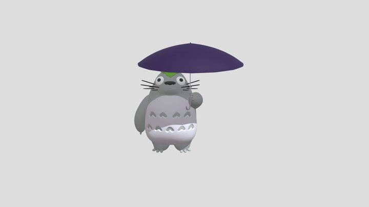 Totoro scene umbrella 3D Model