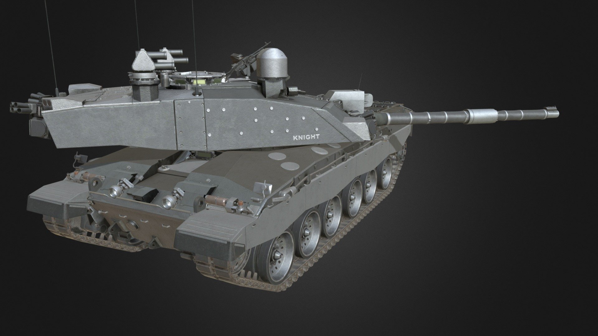 Challenger 2 Black Night KNIGHT - 3D model by leviathan07.ams  (@leviathan07) [f4541ce]