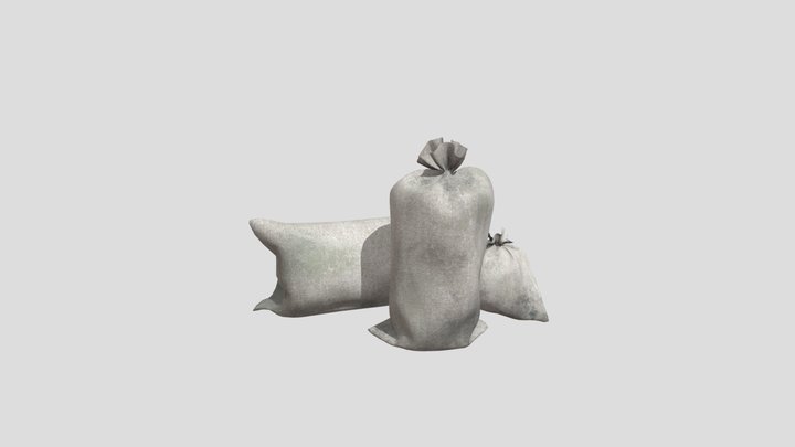 Sandbaggy Burlap Bags 3D Model