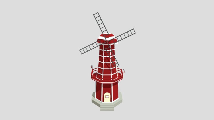 Detailed Windmill 3D Model