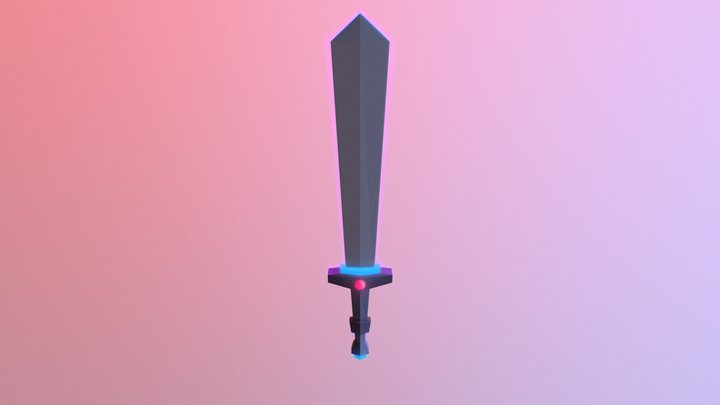 Low Poly Sword 3D Model
