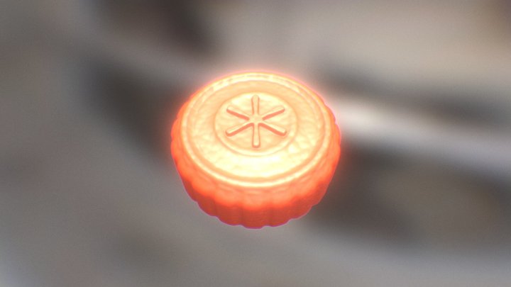Red Bean Mooncake 3D Model