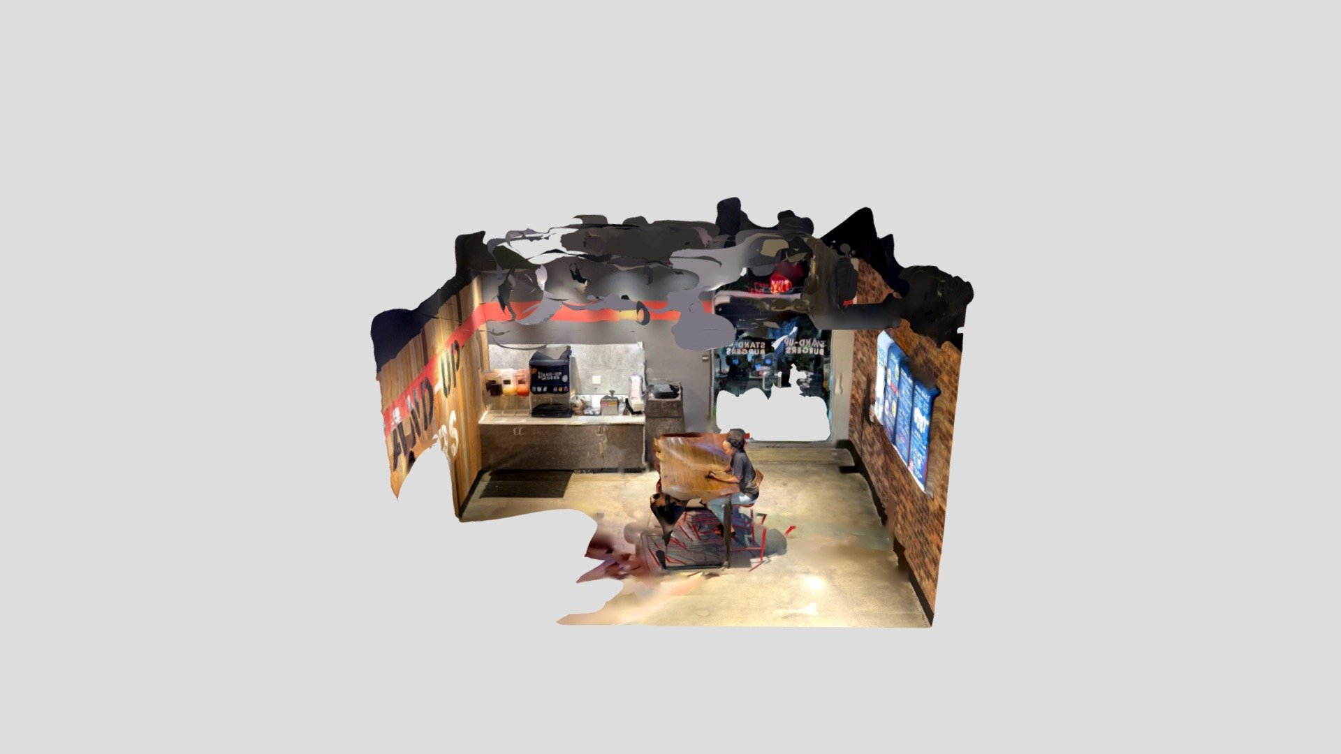 Stand up burgers LiDAR scan