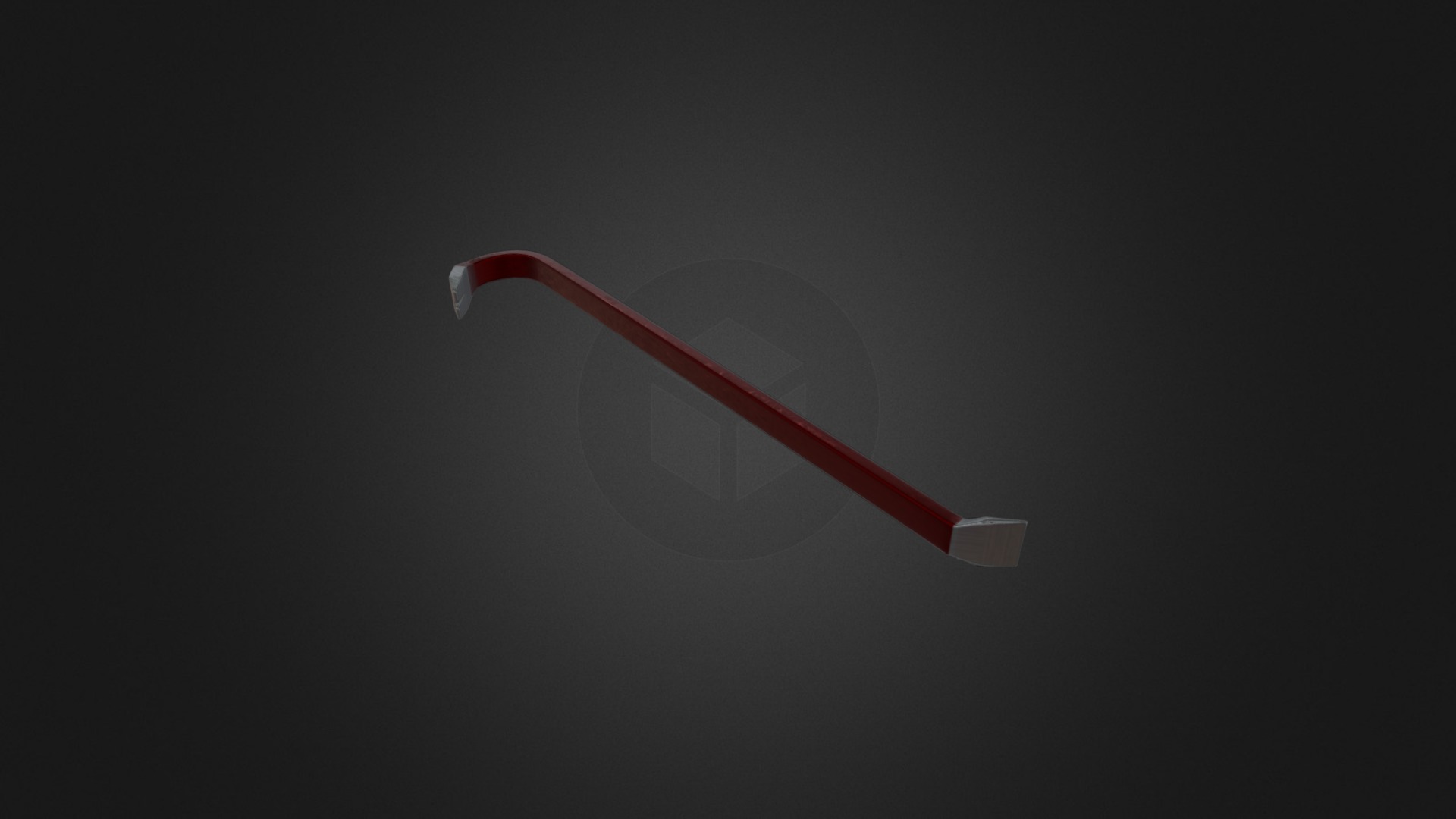 3D model Crowbar - This is a 3D model of the Crowbar. The 3D model is about a red and white stick.