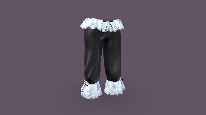 Female Bloomers Pants 3D Model