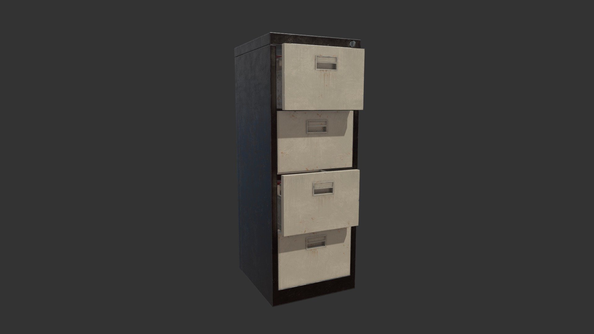 Cabinet Metal Shelf Low-poly 3D model