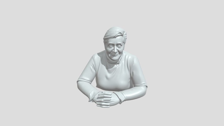 Person sitting at a table 3D Model