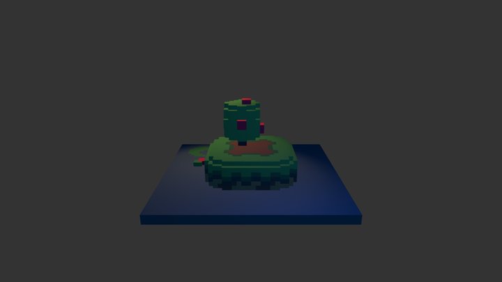 Small Swamp Island 3D Model