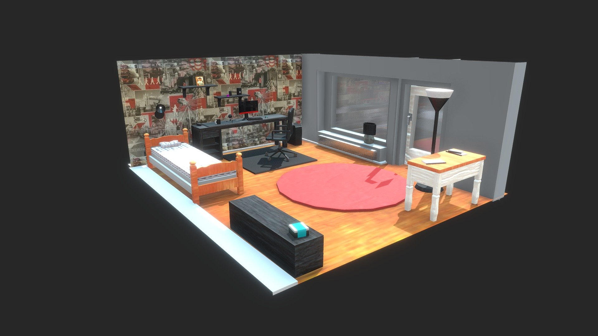 My Bedroom — Sketchfab embed 3D viewer