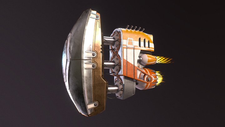 Lil' Crusher - Melee Spaceship 3D Model