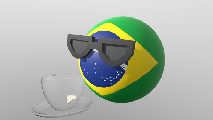 Countryballs Brasil 3D Model