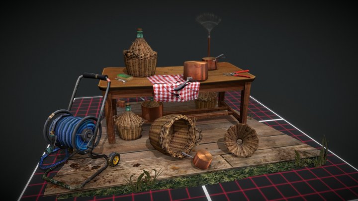 DAE 5 Finished props - Grandma's house 3D Model