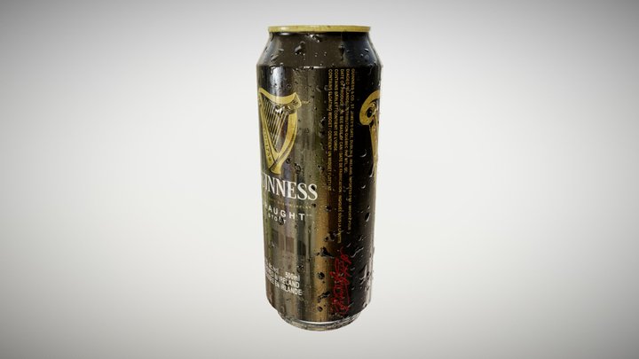 Guinness Beer Can 3D Model