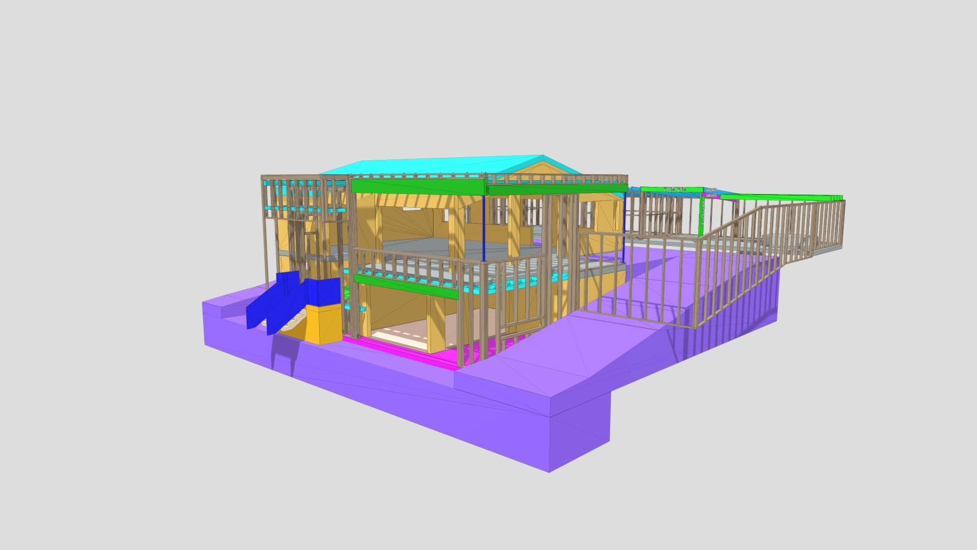 Sauna, Manalind + existing house