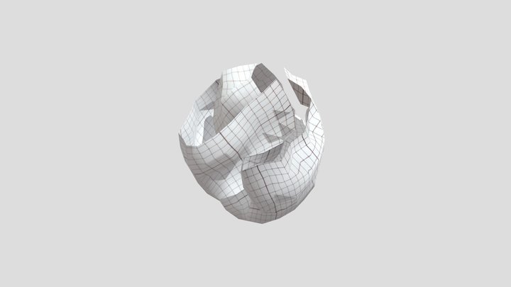 Crumpled Up Paper 3D Model