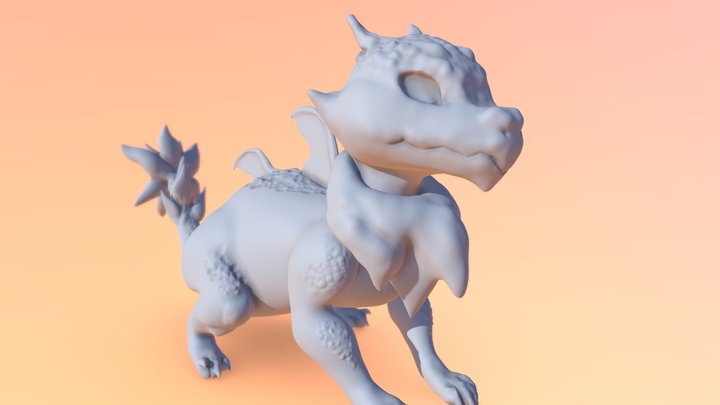 Cute flower dragon(not my design) 3D Model