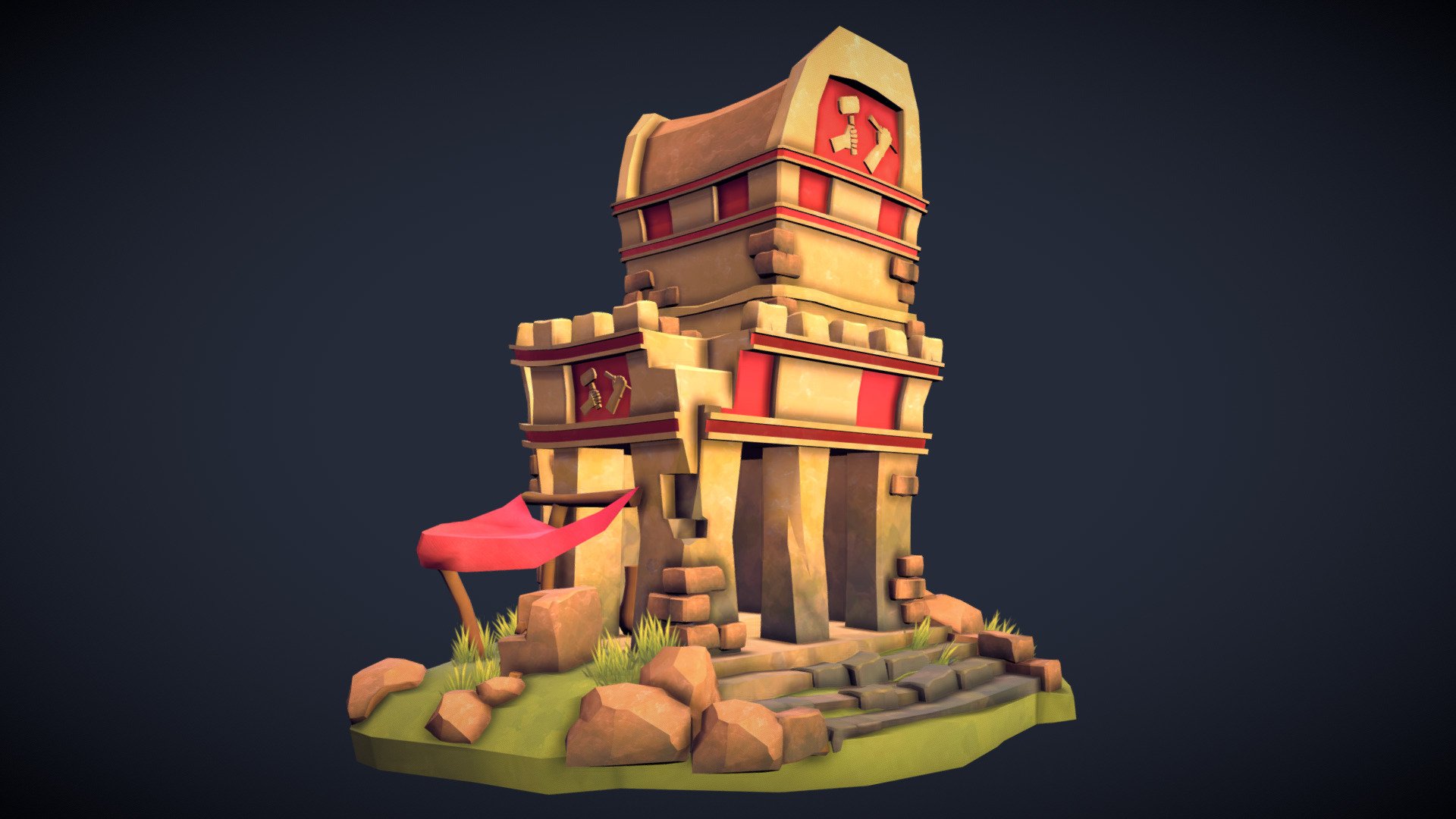 Aztec stonemason - 3D model by Alex Sterneckert (@asternec) [f4629ed ...