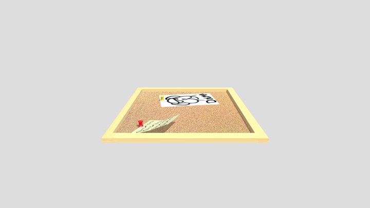 Doggy Corkboard 3D Model