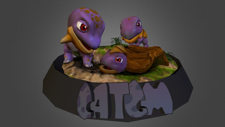 C A T G M Turtle Baby- Child- Teen 3D Model