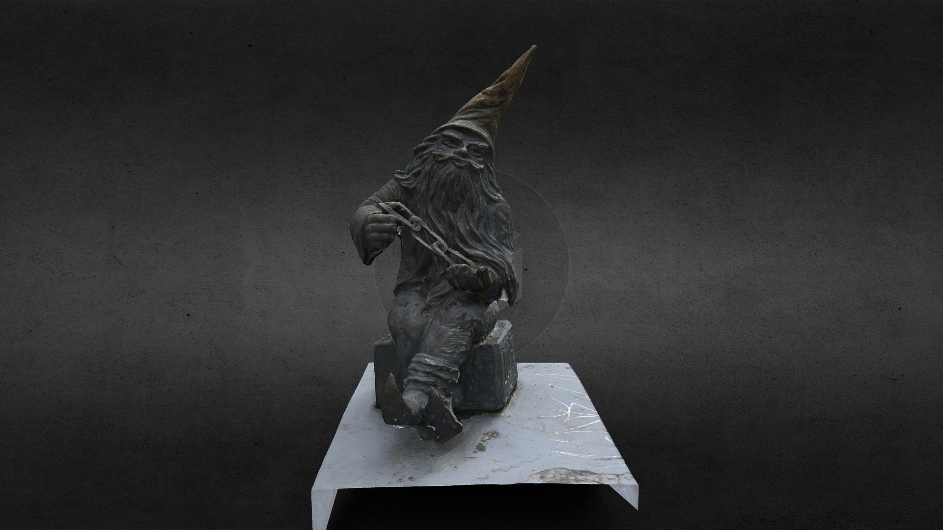 dwarf with chain - 3D model by lulu_gam [f4636a0] - Sketchfab