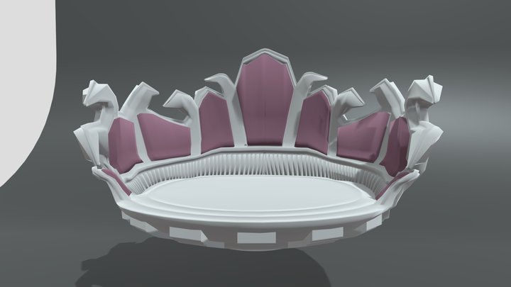 LOW POLY Glinda Carriage 3d model from Wicked