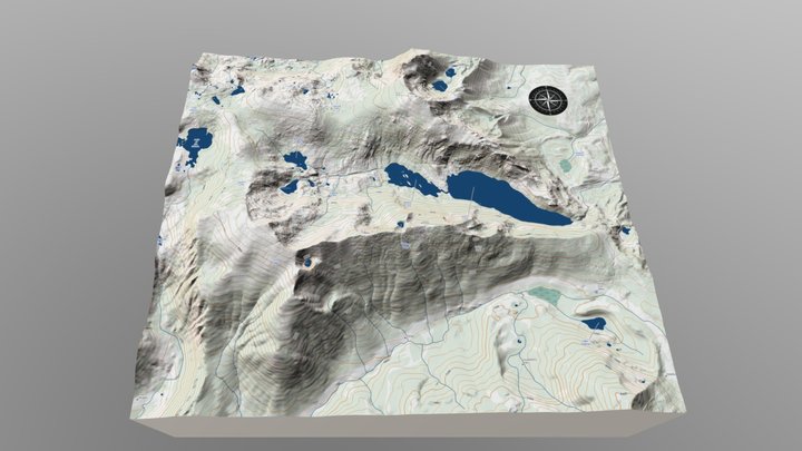 Echo Lake, CA 3D Model