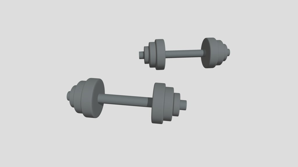 Dumbbell / Gym Equipment - Гантель (Low poly)