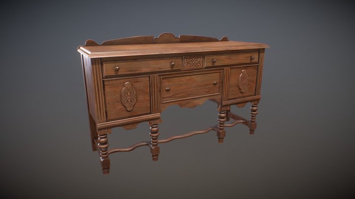 Vintage Dresser 3D Model