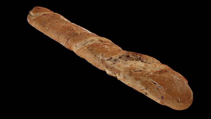 French baguette bread bakery scan / pain 3D Model