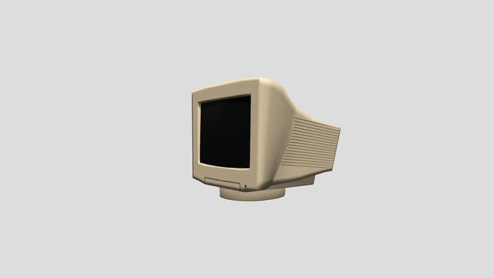 2000's Monitor (Low Poly, Free) 3D Model