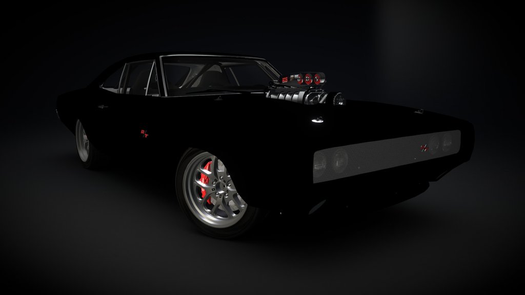 Dodge Charger 1969 ночью